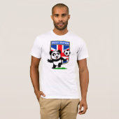 British Soccer Panda (lichte shirten) T-shirt (Voorkant volledig)