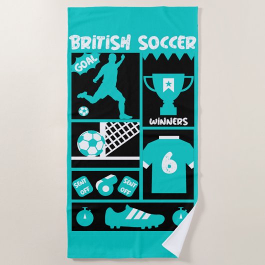 British Soccer Strandlaken (Voorkant)