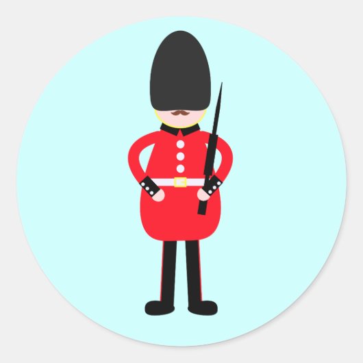 British Soldier Ronde Sticker (Voorkant)