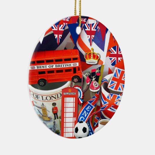 British Souvenirs kerstversier Keramisch Ornament (Rechts)