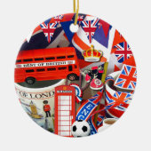 British Souvenirs kerstversier Keramisch Ornament (Voorkant)