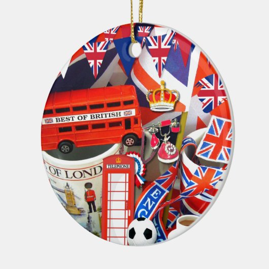 British Souvenirs kerstversier Keramisch Ornament (Links)