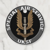 British Special Air Service SAS Bedankjes Labels (Voorkant)