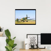 British Spitfire, achterkwart Uitzicht_WWII-vliegt Poster (Thuiskantoor)