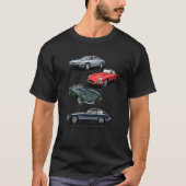 British Sports Cars Classic Jaguars T-shirt (Voorkant)