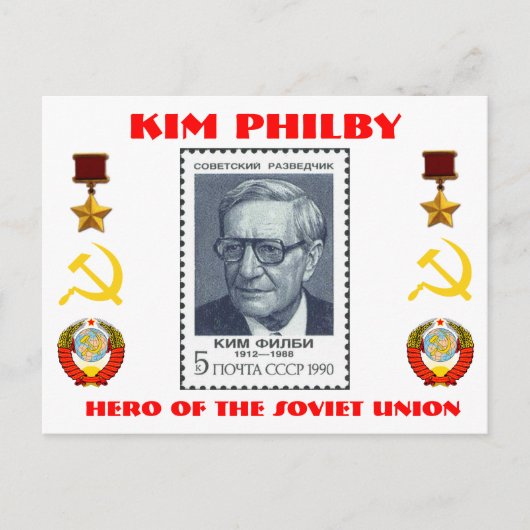 British Spy Kim Philby, Hero van de Sovjet-Unie Briefkaart (Voorkant)