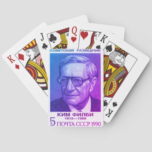 British Spy Kim Philby, Hero van de Sovjet-Unie Pokerkaarten (Achterkant)