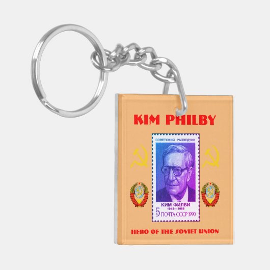 British Spy Kim Philby, Hero van de Sovjet-Unie Sleutelhanger (Voorkant Links)