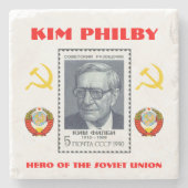 British Spy Kim Philby, Hero van de Sovjet-Unie Stenen Onderzetter (Voorkant)