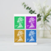 British Stamp Card Briefkaart (Staand voorkant)