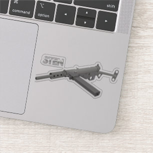 British Sten MKII Submachine Pistool Sticker