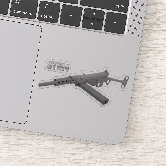 British Sten MKII Submachine Pistool Sticker (Detail)