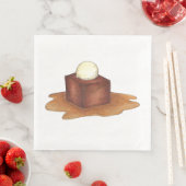 British Sticky Toffee Pudding Dessert Food Napkins Servetten (Insitu)