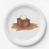 British Sticky Toffee Pudding Dessert Foodie Bord (Voorkant)