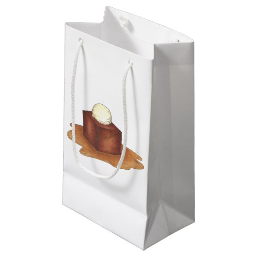 British Sticky Toffee Pudding Dessert Gift Bag Klein Cadeauzakje (Voorkant Gekanteld)