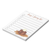British Sticky Toffee Pudding Dessert Grocery List Notitieblok (Linkerzijde)