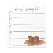 British Sticky Toffee Pudding Dessert Grocery List Notitieblok (Voorkant)