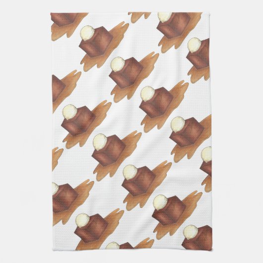 British Sticky Toffee Pudding England Foodie Towel Theedoek (Verticaal)