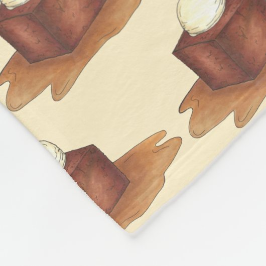 British Sticky Toffee Pudding English Dessert Fleece Deken (Hoek)
