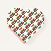 British Sugar Plum Pudding Kerstfeestdag Holly Notitieboek (Voorkant)