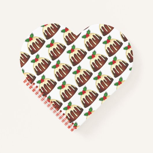 British Sugar Plum Pudding Kerstfeestdag Holly Notitieboek (Voorkant)