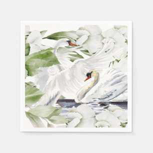 British Swan bloemenset van 50 Servet
