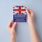 British Taxi Firm Flag with Price List Flyer (Hand)