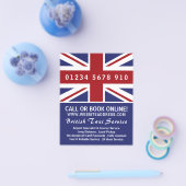 British Taxi Firm Flag with Price List Flyer (Enkel)