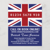 British Taxi Firm Flag with Price List Flyer (Voorkant)