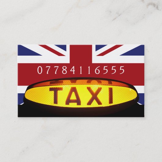 British Taxi Firm Visitekaartje (Voorkant)