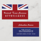 British Taxi Flag Visitekaartje (Voorkant / Achterkant)