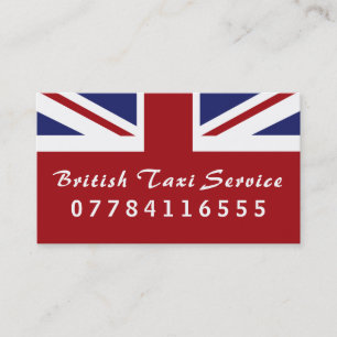 British Taxi Flag Visitekaartje