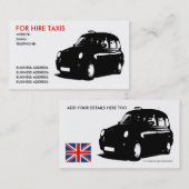 British Taxi Visitekaartje (Voorkant / Achterkant)