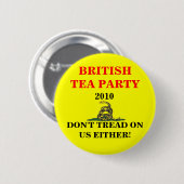 British Tea Party Ronde Button 5,7 Cm (Voorkant /achterkant)