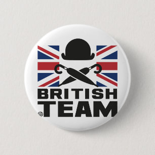 BRITISH TEAM 2 RONDE BUTTON 5,7 CM