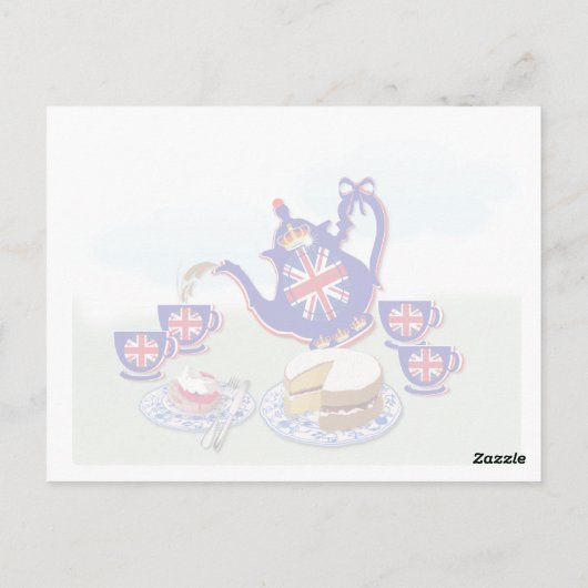 British Teatime ~ Briefkaart (Achterkant)