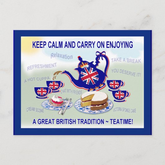 British Teatime ~ Briefkaart (Voorkant)
