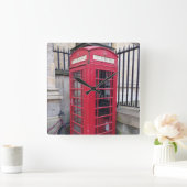 British Telephone Booth-klok Vierkante Klok (Huis)