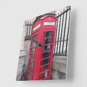 British Telephone Booth-klok Vierkante Klok (Hoek)
