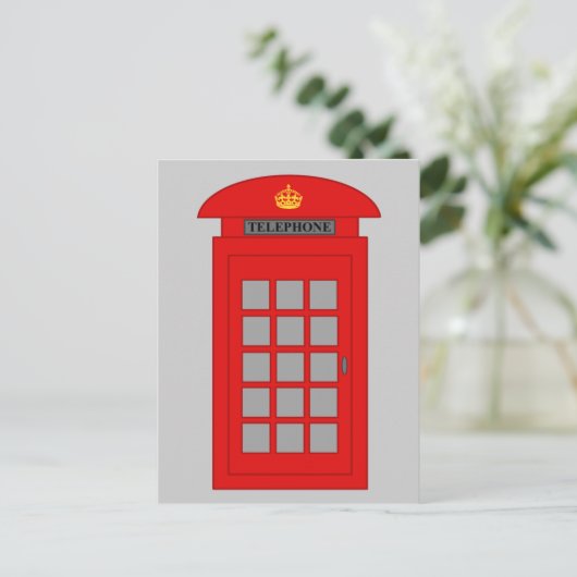 British Telephone Box Briefkaart (Staand voorkant)
