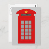 British Telephone Box Briefkaart (Voorkant / Achterkant)