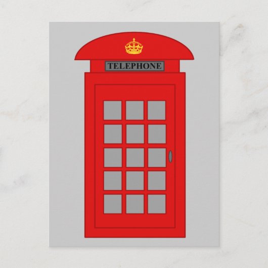 British Telephone Box Briefkaart (Voorkant)