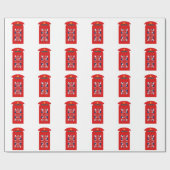British Telephone Box Cadeaupapier (Vlak)