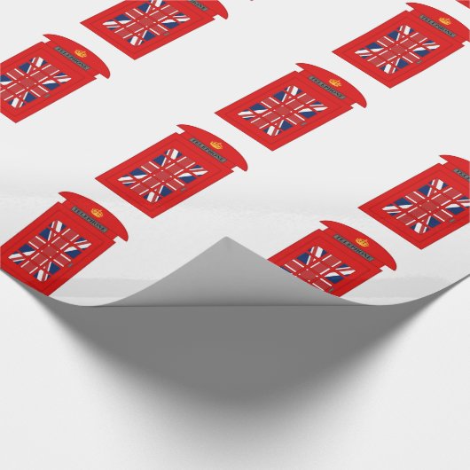 British Telephone Box Cadeaupapier (Hoek)