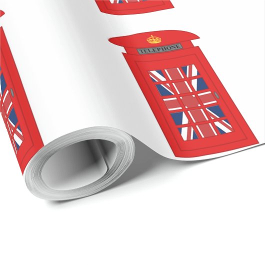 British Telephone Box Cadeaupapier (Rol Hoek)