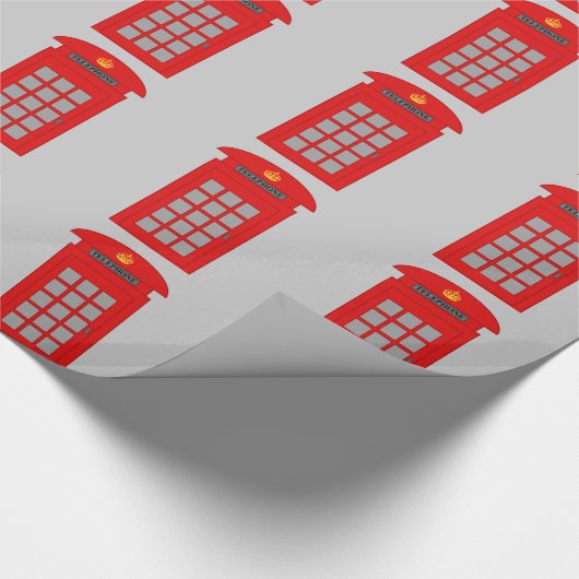 British Telephone Box Cadeaupapier (Hoek)