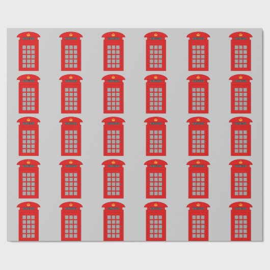 British Telephone Box Cadeaupapier (Vlak)