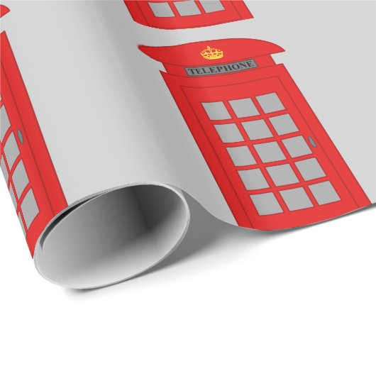 British Telephone Box Cadeaupapier (Rol Hoek)