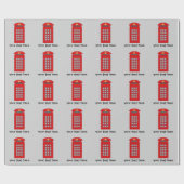 British Telephone Box Cadeaupapier (Vlak)