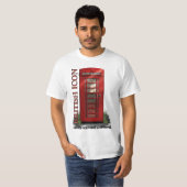 British Telephone Box Funny T-Shirt (Voorkant volledig)